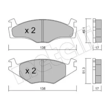 METELLI fékbetétkészlet, tárcsafék 22-0045-2 autóalkatrész
