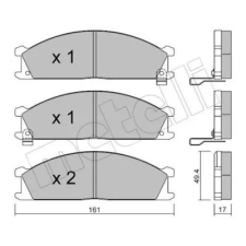 METELLI fékbetétkészlet, tárcsafék 22-0107-1 autóalkatrész