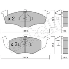 METELLI fékbetétkészlet, tárcsafék 22-0206-1 autóalkatrész