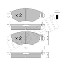 METELLI fékbetétkészlet, tárcsafék 22-0254-1 autóalkatrész