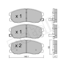 METELLI fékbetétkészlet, tárcsafék 22-0778-0 autóalkatrész