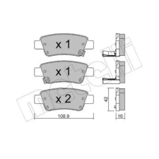 METELLI fékbetétkészlet, tárcsafék 22-0790-0 autóalkatrész