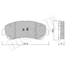 METELLI fékbetétkészlet, tárcsafék 22-0792-0 autóalkatrész