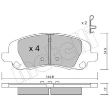 METELLI fékbetétkészlet, tárcsafék 22-0861-0 autóalkatrész