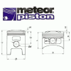 Meteor Vespa P 125 K (53,30) dugattyú Meteor Motor alkatrészek Dugattyúk és alkatrészei Dugattyúk