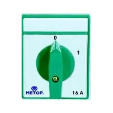 Metop beépíthető ipari kézikapcsoló 1 pólus 25A kétállásu 0-1 villanyszerelés