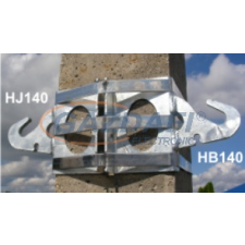 METZ HB140 Átfeszítő horog négyszög oszlopra balos, szalagrögzítéshez horog