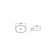 Mexen Aleta munkalapi mosdó 59 x 40 cm, Kék - 22035966 szaniter