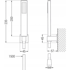 Mexen Alfa R02 kád készlet, Arany - 745703R02-50 fürdőkellék