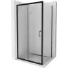 Mexen Apia 100 x 90 cm-es, átlátszó, fekete tolóajtós zuhanykabin - 840-100-090-70-00
