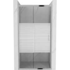 Mexen Apia tolható zuhanyajtó 110 cm, Csíkok, Króm - 845-110-000-01-20 kád, zuhanykabin