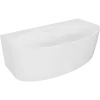 Mexen Bruna szabadon álló fal melletti kád 150 x 82 cm, fényes fehér, fehér túlfolyó - 52731508200-20