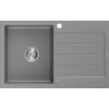 Mexen Bruno 1-medencés gránit mosogató edényszárítóval 795 x 495 mm, Szürke - 6513791010-71