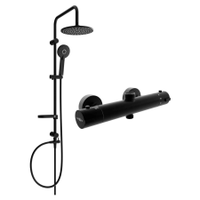 Mexen Carl Zuhanygarnitúra - Fekete - Termosztátos fürdőkellék