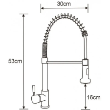 Mexen Clara konyhai csaptelep, inox - 670501-99 csaptelep