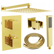Mexen Cube DR02 beépíthető zuhany szett z fejzuhany 25 cm, Arany - 77502DR0225-50 csaptelep