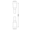 Mexen Cube DR02 beépíthető zuhany szett z fejzuhany 30 cm, Sötétszürke - 77502DR0230-66