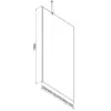 Mexen Cubik 150 x 70 cm téglalap alakú kád burkolattal és 1 szárnyas kádparavánnal 80 cm, Átlátszó, Fekete - 550315070X950800007