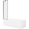 Mexen Cubik téglalap alakú kád 170 x 70 cm burkolattal és 1-szárnyú paravánnal 50 cm, fekete minta - 550317070X9505007070