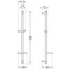 Mexen DQ zuhanyrúd szappantartóval 80 cm, Króm - 79381-00