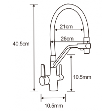 Mexen Duo konyhai csaptelep, Króm/Fehér - 671701-02 csaptelep