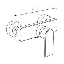 Mexen Erik fali zuhany szett fejzuhannyal és csapteleppel Cetus, Króm - 744340205-00 csaptelep
