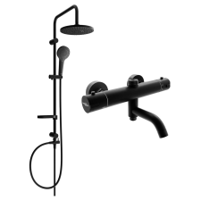 Mexen Erik Fürdőszoba Zuhany Szett - Fekete - Termosztátos fürdőkellék