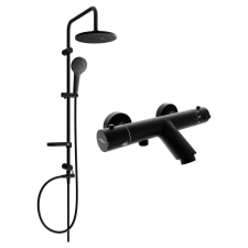 Mexen Erik Kád-Zuhany Szett - Fekete - Termosztátos fürdőkellék