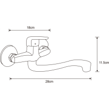 Mexen Eris konyhai csaptelep hosszú kifolyócsővel, Króm - 671200-00 csaptelep