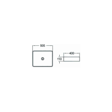 Mexen Estela munkalapi mosdó 50 x 40 cm, Fehér/Ezüst - 22105052 szaniter