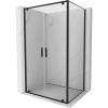 Mexen Exo 110 x 75 cm-es, átlátszó, fekete, nyíló zuhanykabin - 8182-110-075-70-00