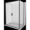 Mexen Exo-3S 3-falú tolózuhanykabin 130 x 100 cm, átlátszó, fekete - 8152-130-100-70-00-3S