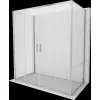 Mexen Exo-3S 3 oldalas tolóajtós zuhanyfülke, 170 x 90 cm, átlátszó, króm - 8152-170-090-01-00-3S