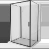 Mexen Exo-3S 3 oldalas zuhanykabin tolóajtóval 155 x 95 cm, átlátszó, fekete - 8151-155-095-70-00-3S