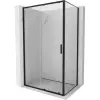 Mexen Exo tolóajtós zuhanykabin 120 x 85 cm, áttetsző, fekete - 8151-120-085-70-00