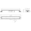 Mexen Flat 360° M33 forgó zuhanyfolyóka 60 cm, Króm - 1033060-40
