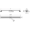 Mexen Flat 360° Slim forgó zuhanyfolyóka 180 cm, Króm - 1041180