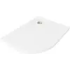 Mexen Flat félköríves slim jobb zuhanytálca 120 x 90 cm, fehér, arany szifonnal - 41109012P-G