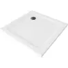 Mexen Flat négyszögletes slim zuhanytálca 70 x 70 cm, fehér, fekete szifonnal - 40107070B