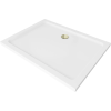 Mexen Flat téglalap alakú slim zuhanytálca 110 x 80 cm, fehér, arany szifonnal - 40108011G