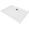 Mexen Flat téglalap alakú slim zuhanytálca 110 x 90 cm, fehér, fekete szifon - 40109011B