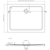 Mexen Flat téglalap alakú slim zuhanytálca  120 x 100 cm, Fehér, szifon Króm - 40101012