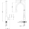 Mexen Flex konyhai csaptelep, Fekete - 670900-70