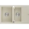 Mexen Gaspar 1.5-medencés gránit mosogató rövid edényszárítóval 737 x 475 mm, Bézs - 6507731505-69