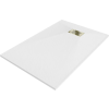 Mexen Hugo téglalap alakú SMC zuhanytálca 80 x 70 cm, fehér, arany takaróelem - 42107080-G