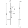 Mexen Kama DS75 kád készlet, Króm - 72513DS75-00