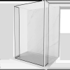Mexen Kioto álló zuhanyfal 100 x 30 x 30 cm, fekete minta, fehér - 800-100-030-222-20-70-030