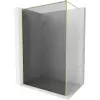 Mexen Kioto-F Walk-in zuhanyfal kerettel 110 x 202 cm, grafit 8 mm, arany kefe - 800-110-104-55-40