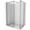 Mexen Kioto-F Walk-in zuhanyfal kerettel 140 x 105 cm, áttetsző 8 mm, fekete - 800-140-202-04-70-105