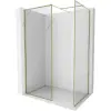 Mexen Kioto-F Walk-in zuhanyfal kerettel 80 x 70 cm, átlátszó 8 mm, arany - 800-080-202-04-50-070